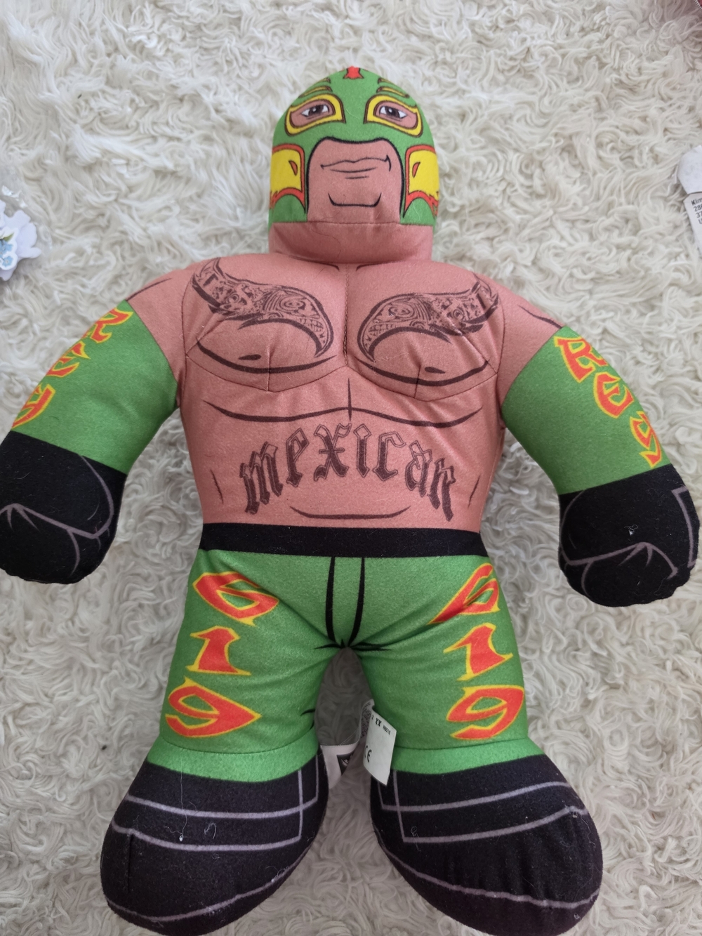 Green Mexican Luchador Kids Costume Plush Toy Rey Mysterio